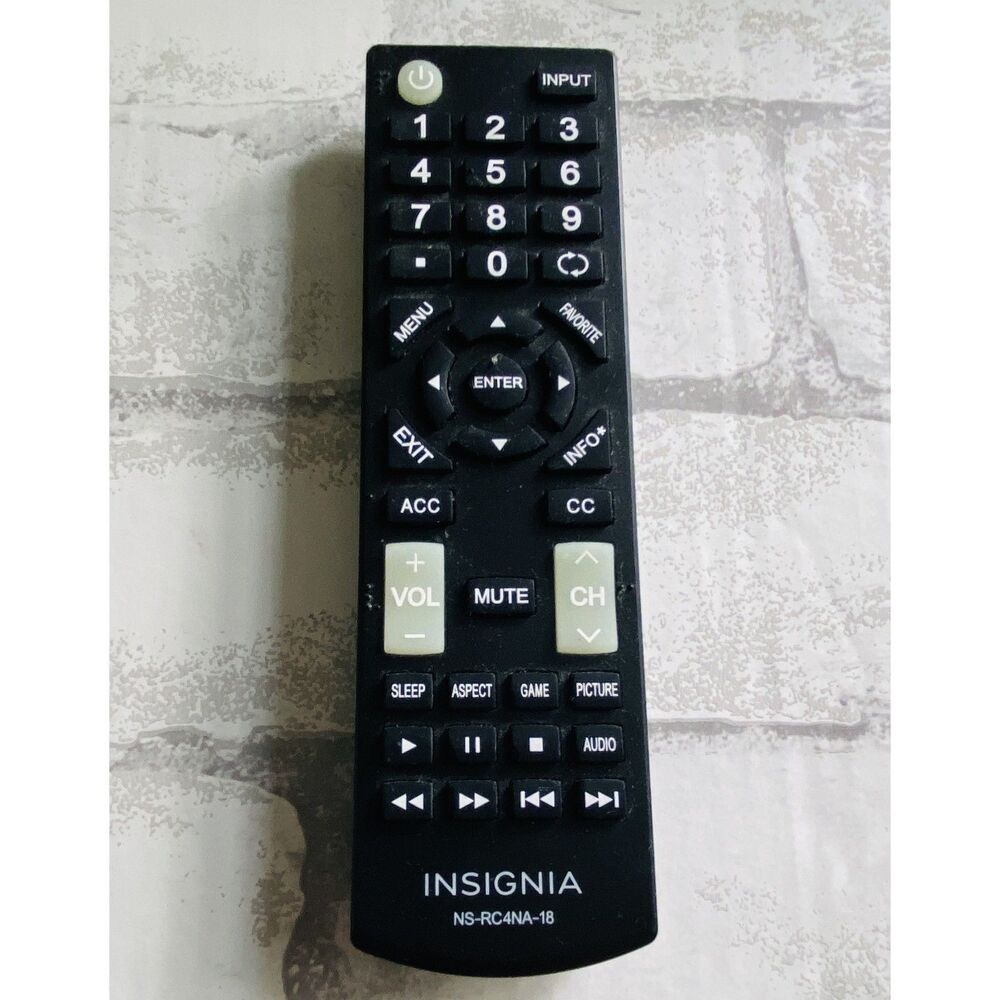 Original Insignia NS-RC4NA-18 Remote Control Replacement